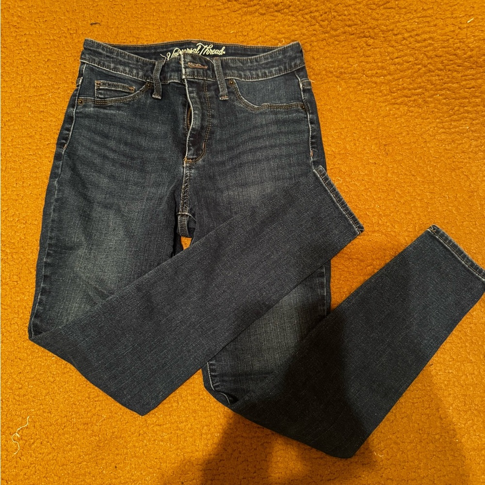 Universal Thread Women's Deep Indigo Skinny Jeans